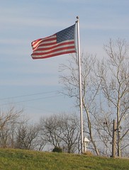 Flag on Windy Day