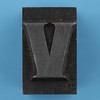 metal type letter v
