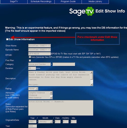 Convert to TV SageTV Howto 5