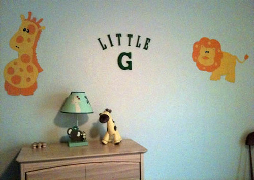 Little G's name in letters