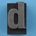 metal type letter d