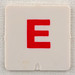 hangman tile red letter E