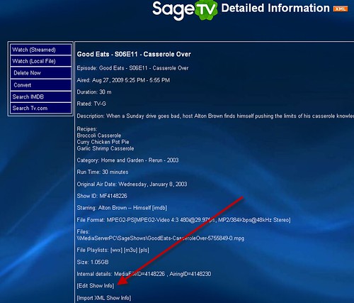 Convert to TV SageTV Howto 4