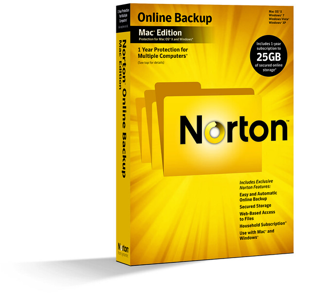 Norton Online Backup 2.0 Mac Edition 25GB - Online Backup Software ...