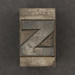 Caslon metal type letter z