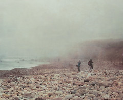 Fog Rolling in on Montauk  Point Beach