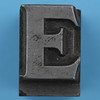 metal type letter E