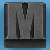 metal type letter M