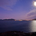 Ibiza - Amaneciendo y la luna sobre Sta. Eulalia