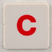 hangman tile red letter C