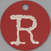 pink tag letter R