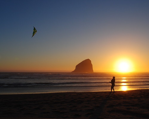 Kite Flying at Sunset