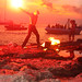 Ibiza - sunset ibiza fireentertainer
