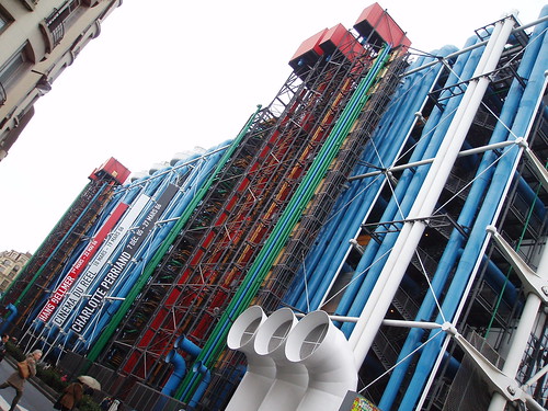 Centre Pompidou, the back facade
