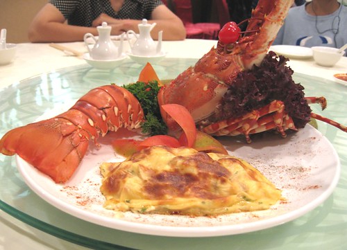 Cheese baked lobster
