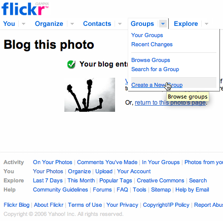New Flickr nav