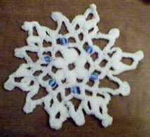 snowflake blue beads