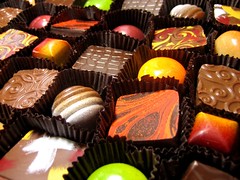 chocolates close up