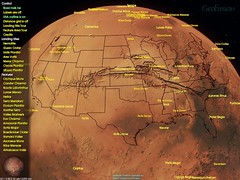 GeoPlayer Mars Vallis Marineris USA outline