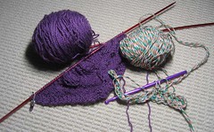 Purple shawl and crochet