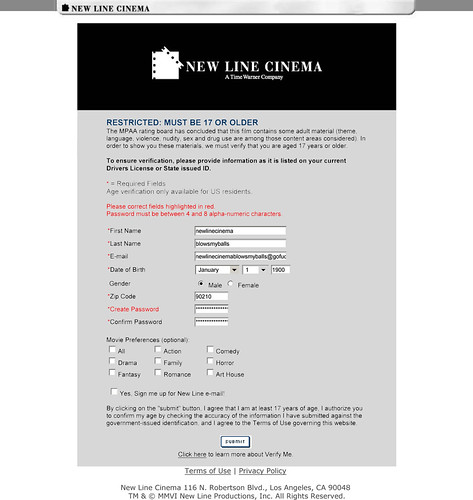 New Line Cinema - Verification