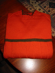 Finished Orange Sweater