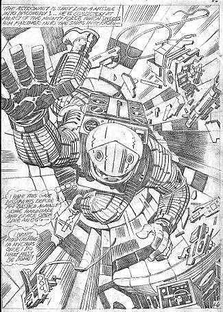 2001 A Space Odyssey Dave Bowman pencils by Jack Kirby, 1976