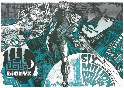 Six Million Dollar Man poster by Mike Hinge from MediaScene 10 1974