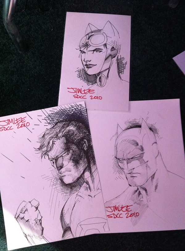 Jim Lee's DC sketches for San Diego Comic-Con 2010 Scavenger Hunt