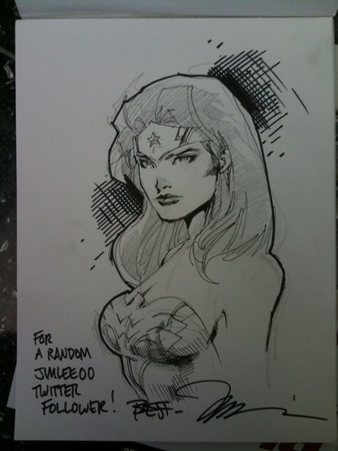 Jim Lee's Wonder Woman sketch for C2E2 2010