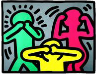 No See, No Speak -- Keith Haring