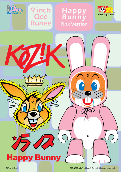 Happy Bunny Posters. Kozik -- Pink Happy Bunny 9quot;