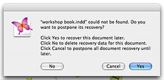InDesign2: Postponed recovery