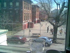 Brown School Playground from the couch