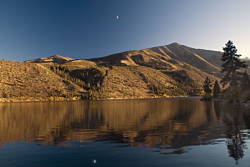 Twin Lakes and Moon