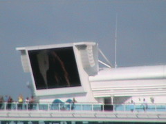 TV Screen on the Lido Deck