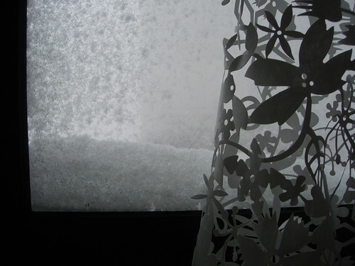 snow at my bedroom window