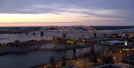 Memphis at sunset
