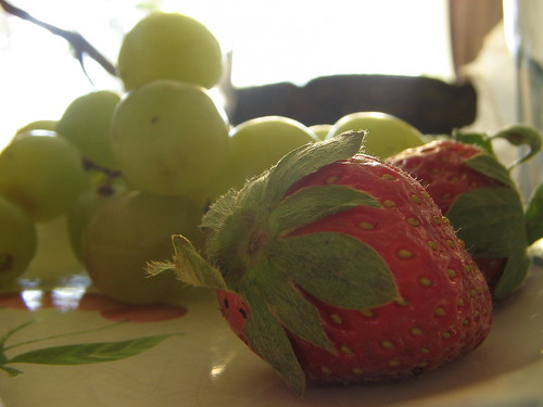 Still Life: Grapes and Strawberries