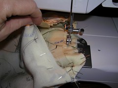 armhole facing sewed