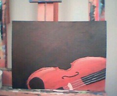 Recent whim in acrylics (violin)