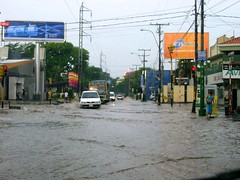 Asunción roads in the rain