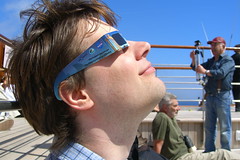Andrew watching the eclipse