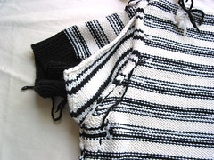 White and Black Merino Sweater