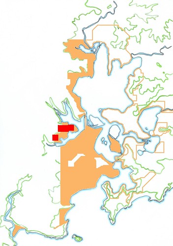 Location of Woy Woy fires 1st January 2006