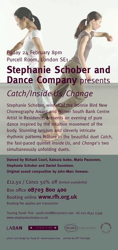 Stephanie Schober & Dance Company Flyer Back