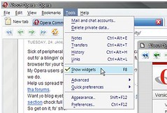Opera 9 - Widgets