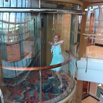 Emma showing off her moves in the lift<br/>07 Aug 2017