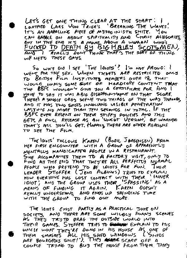 The Idiots review page 1