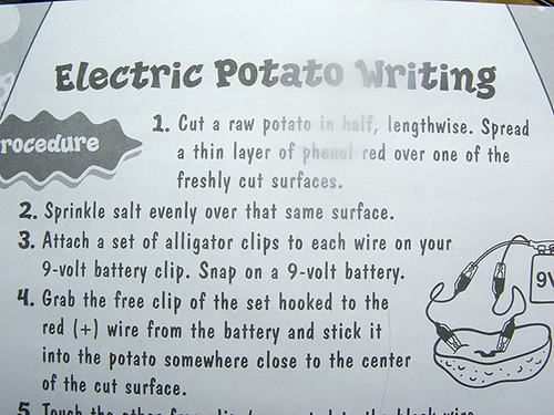 HS: electric potato writing - directions
